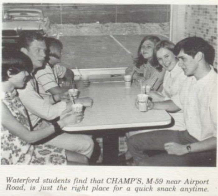 Champs Hamburgers - Vintage Yearbook Ad - 60S And 70S (newer photo)